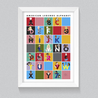 American Legends Alphabet Poster