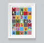 American Legends Alphabet Poster